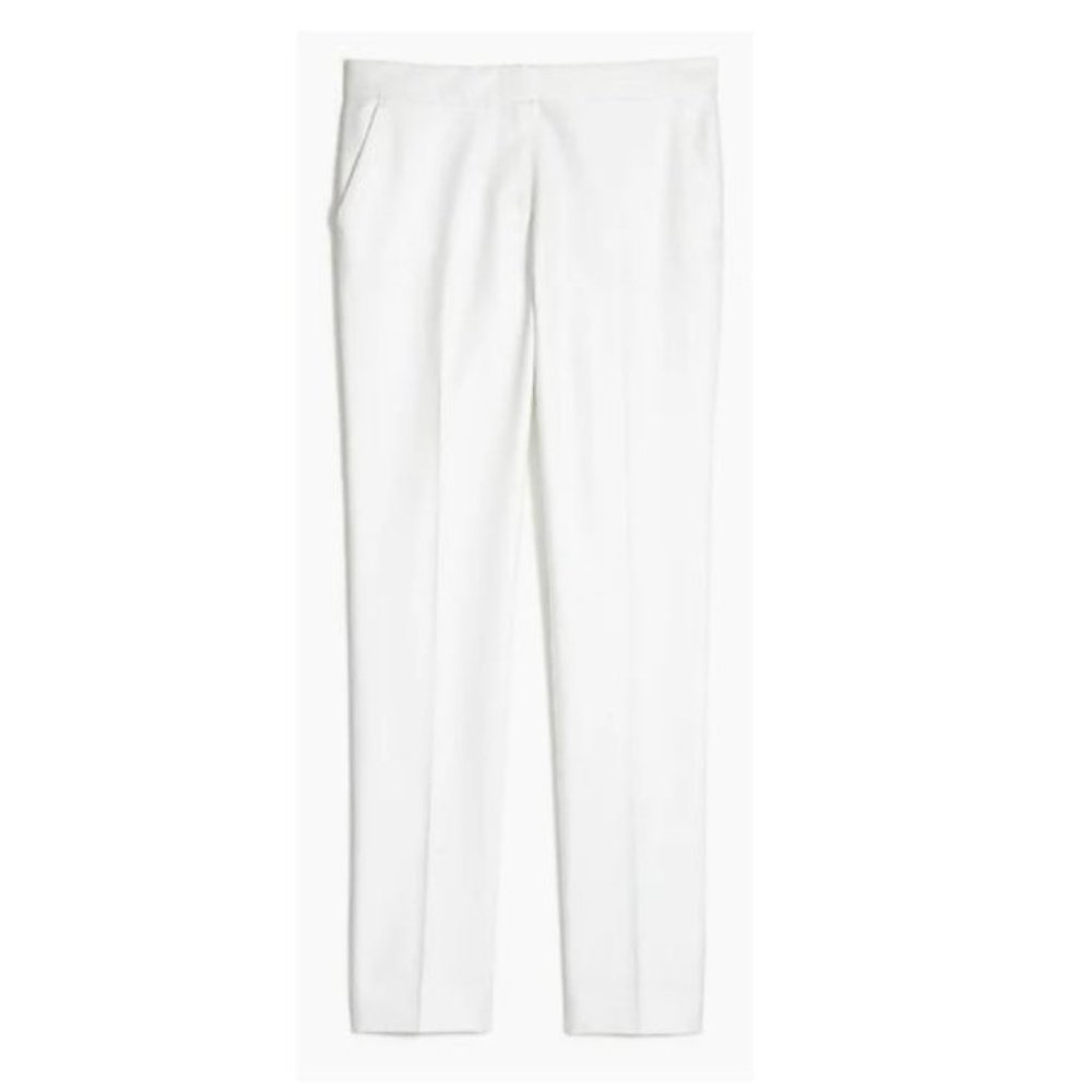 J. Crew Women's Cotton White Work Pants Sz 2- Like New!
